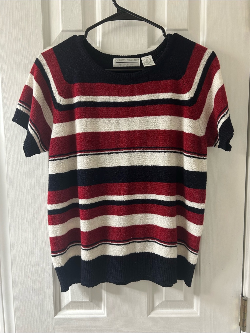 Carolyn Taylor Striped Knit Sweater Top – Size M